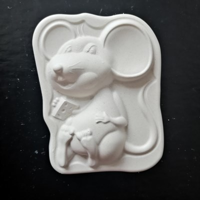 Фигурка под раскраску "Мышка с сыром ", размер 11х6 см - фото 4560