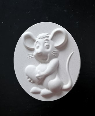 Фигурка под раскраску "Мышкино сердце ", размер 12х6 см - фото 4565