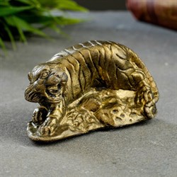 Статуэтка "Тигр" состаренное золото - фото 82954