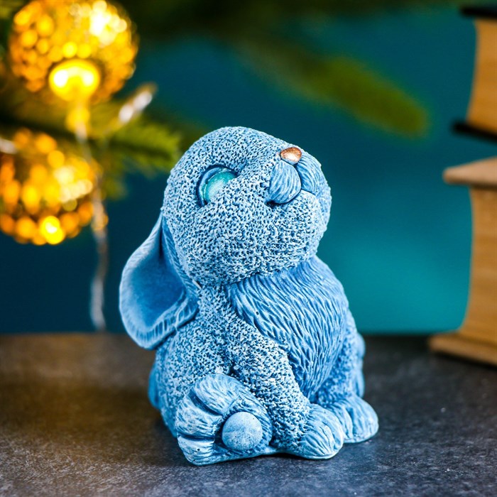 Фигура "Кролик Лучик" серо-голубой - фото 94417