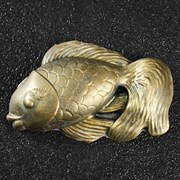 Фигура с подвесом "Золотая рыбка" латунь