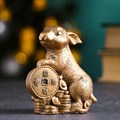 Статуэтка "Кролик на деньгах" состаренная бронза - фото 94348