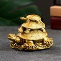 Фигура "3 черепахи" старое золото - фото 95282