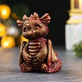 Фигура "Дракон Василиск" бордовая с золотом 92 936 - фото 95449